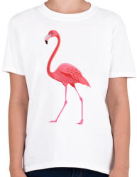 printfashion Flamingós póló - Gyerek póló - Fehér (1012746)