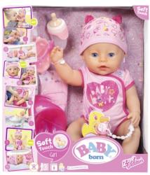 Zapf Creation Baby Born Fata interactiva cu corp moale (ZF824368)