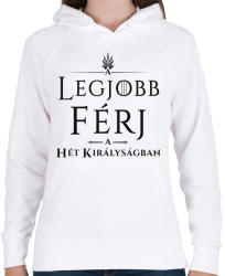 printfashion got-legjobb-ferj-black - Női kapucnis pulóver - Fehér (1031241)