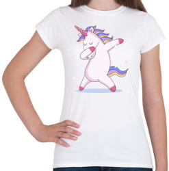 printfashion Táncoló unikornis - Női póló - Fehér (1036257)