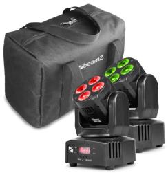 BeamZ MHL36 Moving head set 2 piese 4x 9W LED 4-in-1 RGBW cu geanta (150.532)
