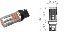 DT-Xenon T20 7440 W21W LED 30x3030SMD 20W Epistar sárga Canbus