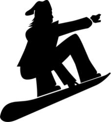  Snowboardos ugrás 2 db plottervágott autós matrica applikáló fóliával