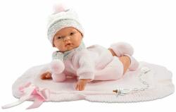 Llorens Újszülött lány baba takaróval és cumival - 38 cm (38938)