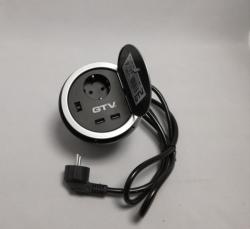 GTV AE-BPW1S2UCH-80 1 Plug + 2 USB