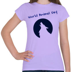 printfashion world animal day - Női póló - Viola (1045798)