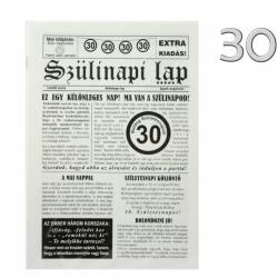  30. Születésnapi vicces újság 8 oldalas 16x23cm - Tréfás Szülinapi újság