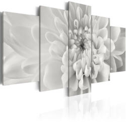 Artgeist Kép - Dahlia flower in grey shades 100x50