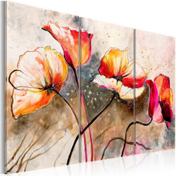 Artgeist Kép - Poppies lashed by the wind 120x80