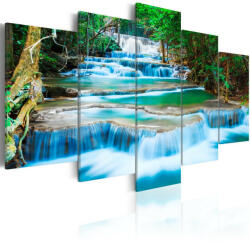 Artgeist Kép - Blue Waterfall in Kanchanaburi, Thailand 200x100