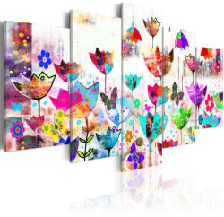 Artgeist Kép - Tulips in the rain 200x100