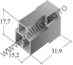  Műanyag csatlakozóház III. 6, 3 mm-s csúszóérintkező hüvelyhez (160158)