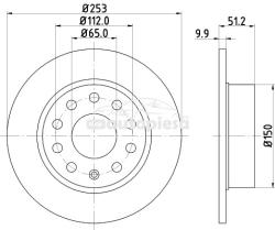 KRIEGER Disc frana VW GOLF V (1K1) (2003 - 2009) KRIEGER 0950004115