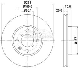 KRIEGER Disc frana SUZUKI SPLASH (2008 - 2016) KRIEGER 0950004188