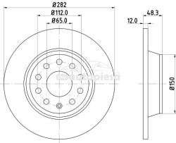 KRIEGER Disc frana SKODA SUPERB II (3T4) (2008 - 2015) KRIEGER 0950004081