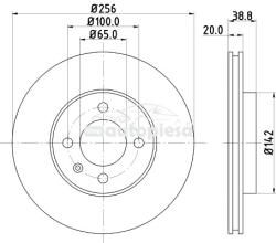 KRIEGER Disc frana VW GOLF III Variant (1H5) (1993 - 1999) KRIEGER 0950004097