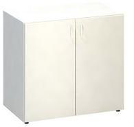 Alfa Office Alfa 500 alacsony, széles asztali szekrény, ajtóval, 74, 2 x 80 x 47 cm, fehér mintázat