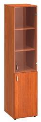 Alfa Office Alfa 500 magas, keskeny szekrény, 178 x 40 x 47 cm, kombinált ajtóval - jobbos kivitel, cseresznye mintázat - manutan - 164 516 Ft