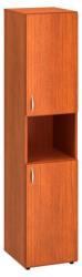 Alfa Office Alfa 500 magas, keskeny szekrény, 178 x 40 x 47 cm, nyitott polccal és ajtóval - jobbos kivitel, cseresznye mintázat - manutan - 127 229 Ft