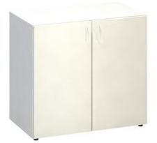Alfa Office Alfa 500 alacsony, széles szekrény, 73, 5 x 80 x 47 cm, ajtóval, fehér mintázat