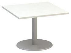 Alfa Office Alfa 400 konferenciaasztal szürke lábazattal, 80 x 80 x 50, 7 cm, fehér mintázat