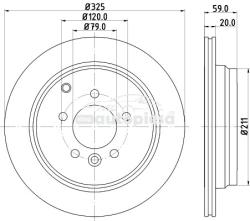 KRIEGER Disc frana LAND ROVER RANGE ROVER SPORT (LS) (2005 - 2013) KRIEGER 0950004126