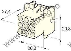 Műanyag csatlakozóház XI. , 2mm-s hengeres dugóhoz (160000), 2 db/csomag