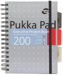 Pukka Pad Project Book Executive A5, 125 file 80g/mp, cu spirala dubla, coperti PP, PUKKA Metallic - dictando Dictando A5 Project book 120 file (PK-6336-MET)