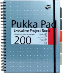 Pukka Pad Project Book Executive A4, 125 file 80g/mp, cu spirala dubla, coperti PP, PUKKA Metallic - dictando Dictando A4 Project book 120 file (PK-6970-MET)