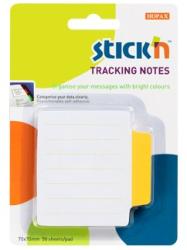 Hopax Tracking notes 70 x70 mm, 50 file/set, Stick"n - alb liniate - tab galben neon galben 70x70 mm Tracking notes Fara dispenser 1 (HO-21484)