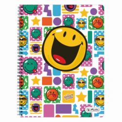 Herlitz CAIET A4 70F SPIRALA PATRATELE PERFORAT SMILEY WORLD HAPPY Matematica A4 Caiet cu spira 70 file (11364726)