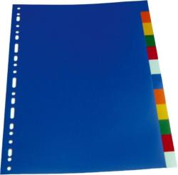 Plastoreg Separatoare plastic color, A4, 120 microni, 12 culori/set, Optima Separatoare plastic A4 12 (OP-412 OD)