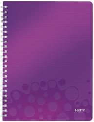 Leitz Caiet de birou LEITZ Wow, PP, A4, mov metalizat - dictando Dictando violet A4 Caiet cu spira 80 file (L-46370062)