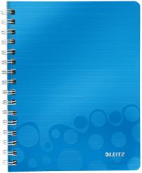 Leitz Caiet de birou LEITZ Wow, PP, A5, albastru metalizat - dictando albastru Dictando A5 Caiet cu spira 80 file (L-46390036)