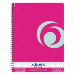 Herlitz CAIET A4 80F SPIRALA PATRATELE PERFORAT ROZ ELECTRIZANT Matematica roz A4 Caiet cu spira 80 file (11365590)