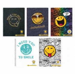 Herlitz CAIET A4 70F SPIRALA PATRATELE PERFORAT SMILEY WORLD DIVERSE MODELE Matematica A4 Caiet cu spira 70 file (11226024)