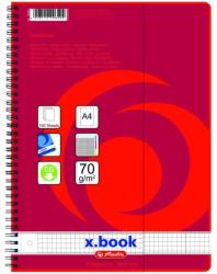 Herlitz CAIET A4 100F SPIRALA PATRATELE X. BOOK CU INDEX Matematica A4 Caiet cu spira 100 file (0296491)