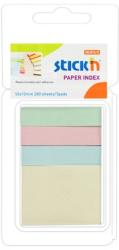 Hopax Stick index hartie color 50 x 12 mm + 50 x 38 mm, 4 x 40 file/set, Stick"n - 4 culori pastel Index hartie 38x50 mm Fara dispenser 4 (HO-21616)