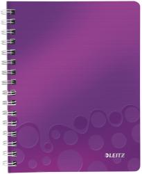 Leitz Caiet de birou LEITZ Wow, PP, A5, mov metalizat - dictando Dictando violet A5 Caiet cu spira 80 file (L-46390062)