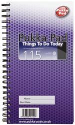 Pukka Pad Caiet cu spirala 280 x 152mm, 115 file preprintate (to do), 80g/mp, PUKKA Things to do today A4 Caiet cu spira 120 file (PK-THI11/1/115)