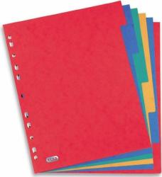 Elba Separatoare carton color, A4 XL, 225g/mp, 6 culori/set, ELBA Separatoare carton A4 6 (E-100204989)