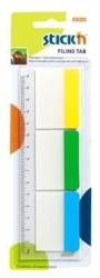 Hopax Stick index plastic transp. cu margine color 37 x 50 mm, 3 x 10file/set, Stick"n - 3 culori neon Index plastic 37x50 mm Fara dispenser 3 (HO-21359)