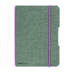 Herlitz CAIET MY. BOOK FLEX A6 40 FILE PATRATELE COPERTA DIN PANZA GRI ELASTIC ROZ gri Matematica A6 Caiet cu elastic 40 file (11361805)