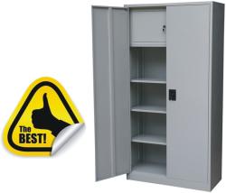 Plus Mobilier Fiset metalic Premium Asamblat 3 rafturi si seif 900x400x1800 mm (LxlxH), 60 kg/polita, PLUS gri Fiset metalic 2 3 60 kg 900x400x1800 (98115026) Dulap arhivare