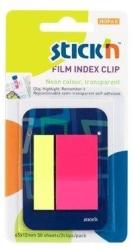 Hopax Film index autoadeziv 45 x 12mm + 45 x 25 mm, 2 x 25 file/set, Stick"n - 2 culori neon Index plastic 45x25 mm Fara dispenser 2 (HO-21381)