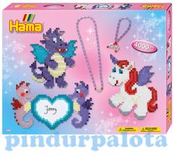 Hama Sárkány és unikornis vasalható gyöngy szett 4000 db-os Midi