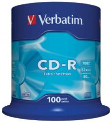 Verbatim CD-R 700 MB 52X Extra Protection 100 bucati Verbatim 43411 (43411)