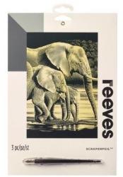 Reeves Junior arany képkarcoló - Elefántok (PPCF54)