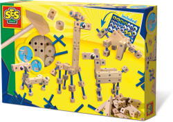 SES Creative Set de constructie din lemn Animale (HOE04267)