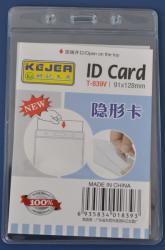 Kejea Buzunar PVC, pentru ID carduri, 128 x 91 mm, vertical, 10 buc/set, KEJEA - cristal (KJ-T-839V) - viamond